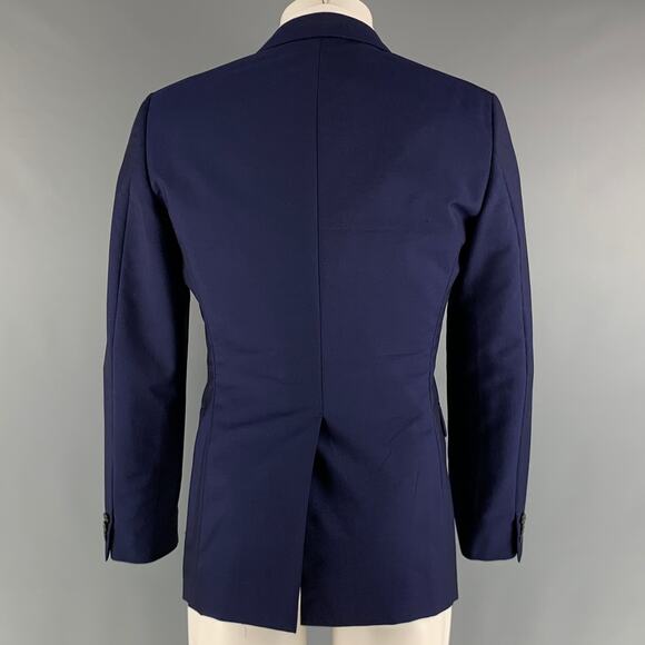 JIL SANDER Size 38 Royal Blue Solid Wool Mohair Notch Lapel Sport Coat - Picture 3 of 6